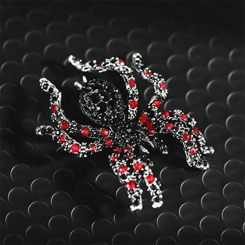 Wolfha Jewelry Halloween Black Big Spider Brooch 3