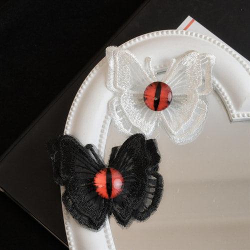 Wolfha Jewelry Halloween Butterfly with Red Evil Eye Hair Clip 4