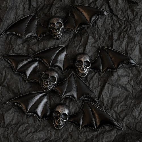 Wolfha Jewelry Halloween Darkness Skull Bat Hair Clip 2