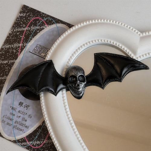 Wolfha Jewelry Halloween Darkness Skull Bat Hair Clip  4