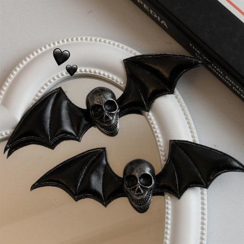 Wolfha Jewelry Halloween Darkness Skull Bat Hair Clip 5