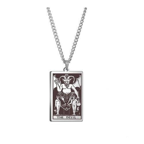 Wolfha Jewelry Major Arcana Tarot Stainless Steel Pendant Necklace 14