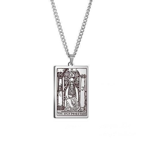 Wolfha Jewelry Major Arcana Tarot Stainless Steel Pendant Necklace 7