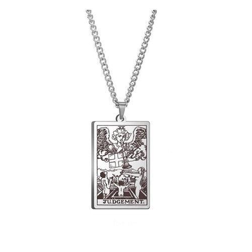 Wolfha Jewelry Major Arcana Tarot Stainless Steel Pendant Necklace 8