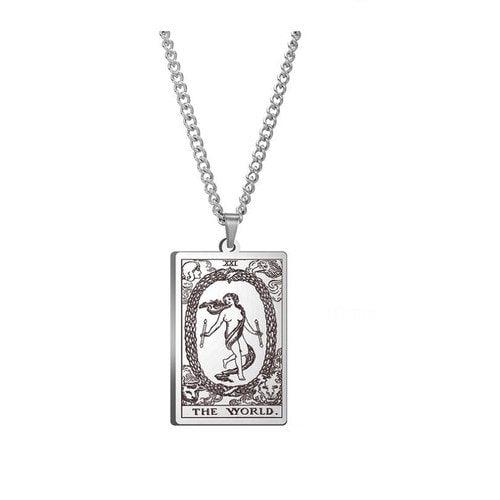 Wolfha Jewelry Major Arcana Tarot Stainless Steel Pendant Necklace 9