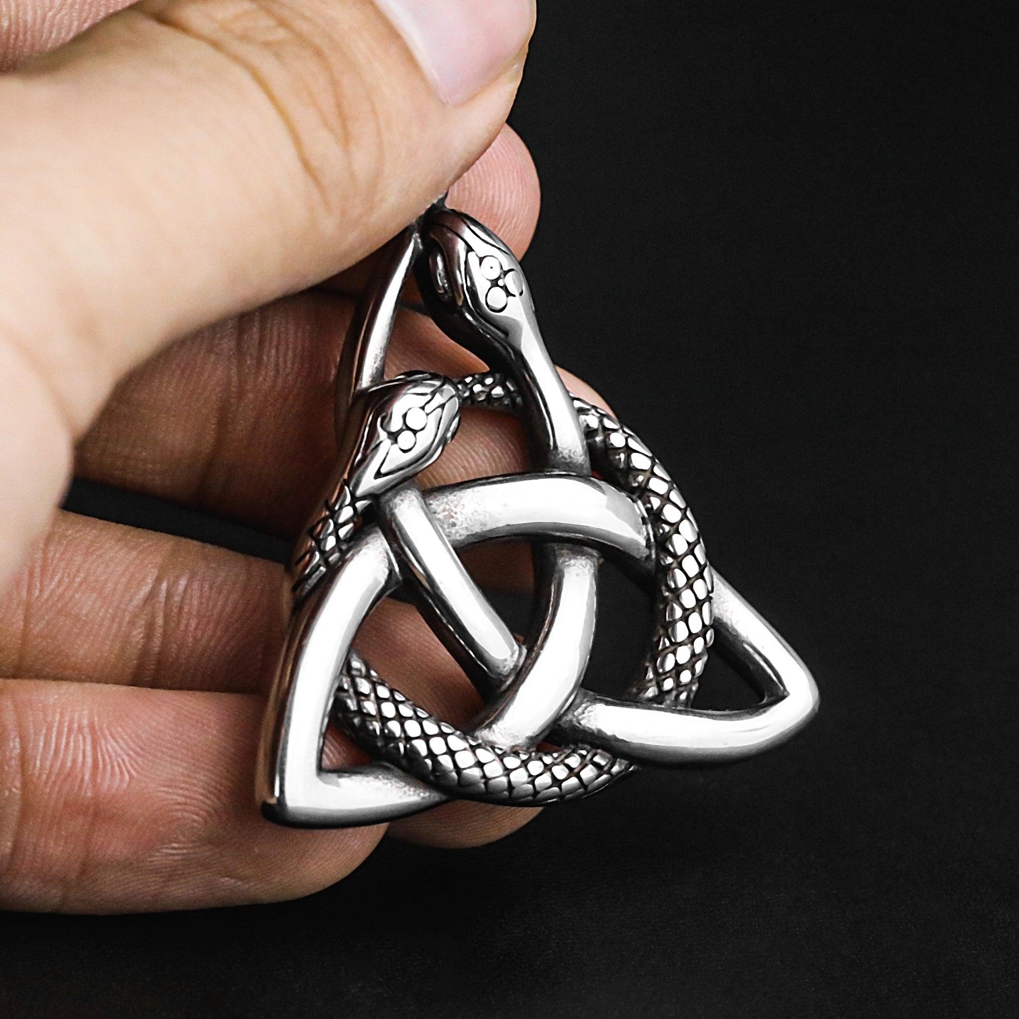 Wolfha Jewelry Nordic Trinity Celtic Knot with Knoop Snake Pendant 2