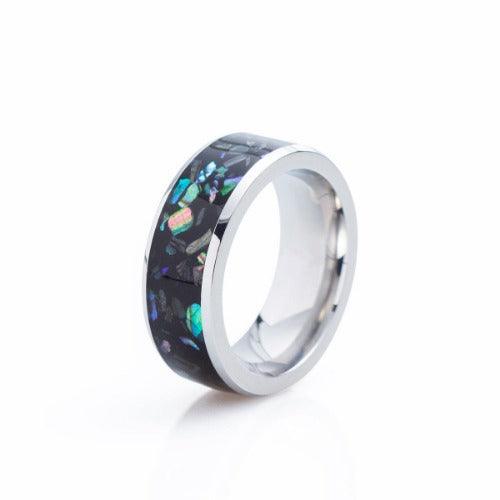 Wolfha Jewelry Ocean With Abalone Shell Titanium Steel Ring 2