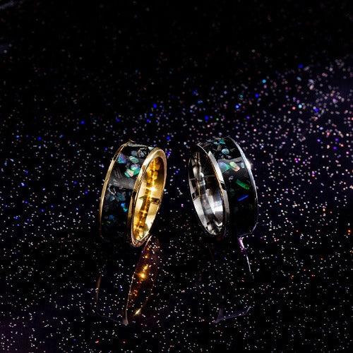 Wolfha Jewelry Ocean With Abalone Shell Titanium Steel Ring 4