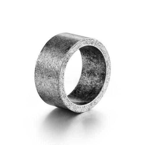 WOLFHA JEWELRY RINGS Personalized Minimalist Stainless Steel Band Vintage Silver 1