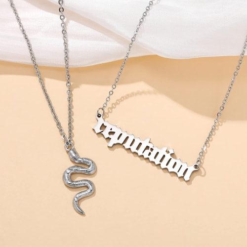 Wolfha Jewelry Reputation and Snake Necklace Double Pendant 3