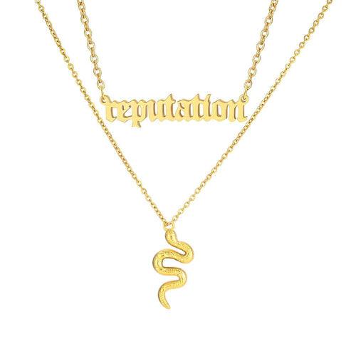 Wolfha Jewelry Reputation and Snake Necklace Double Pendant 7