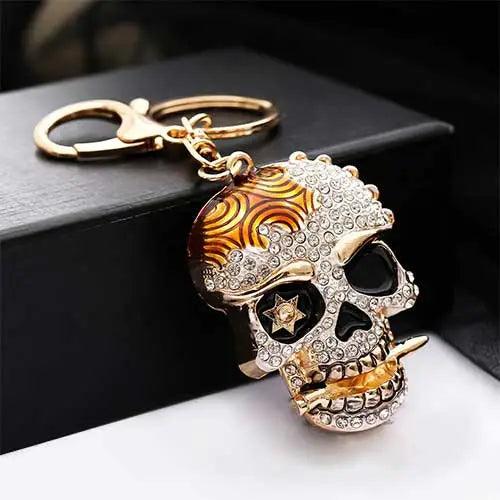 Wolfha Jewelry Skull Keychain with Creative Metal Crystal 3