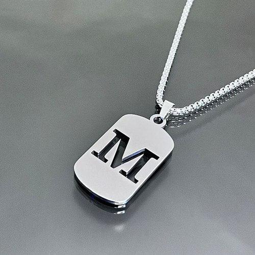 Wolfha Jewelry Square English Letter Skeleton Pendant Necklace 13