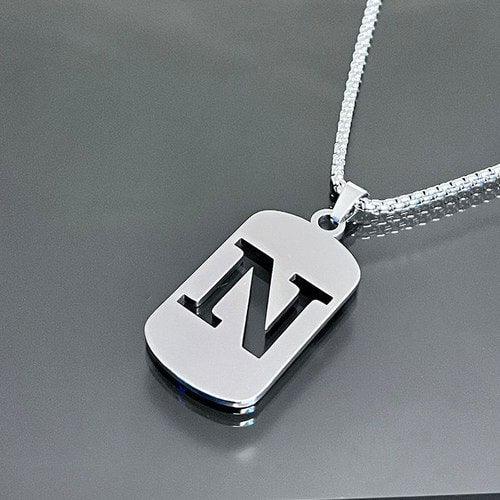 Wolfha Jewelry Square English Letter Skeleton Pendant Necklace 14