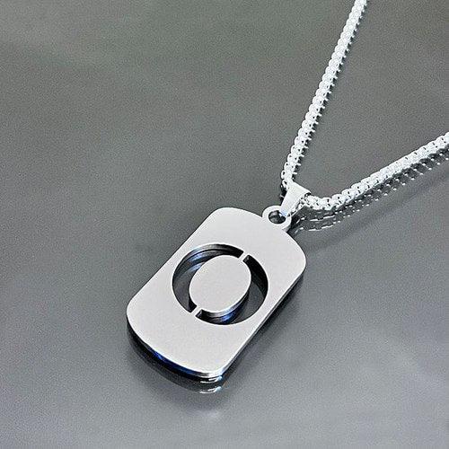 Wolfha Jewelry Square English Letter Skeleton Pendant Necklace 15
