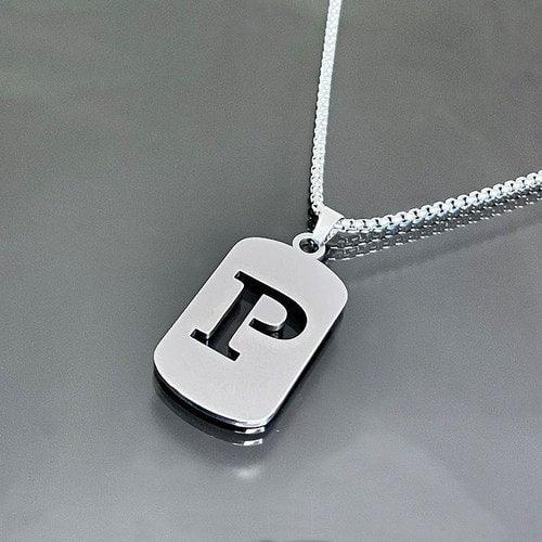 Wolfha Jewelry Square English Letter Skeleton Pendant Necklace 16
