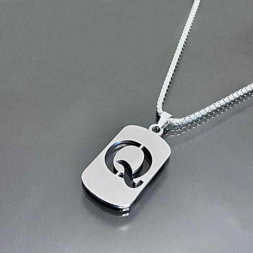 Wolfha Jewelry Square English Letter Skeleton Pendant Necklace 17