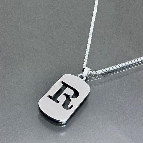 Wolfha Jewelry Square English Letter Skeleton Pendant Necklace 18