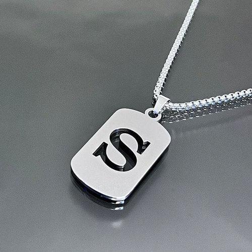 Wolfha Jewelry Square English Letter Skeleton Pendant Necklace 19