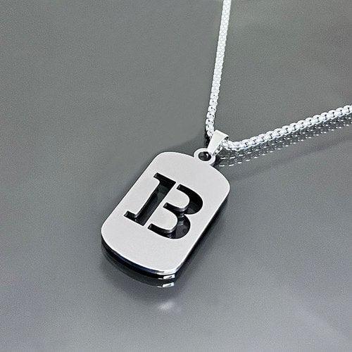 Wolfha Jewelry Square English Letter Skeleton Pendant Necklace 2