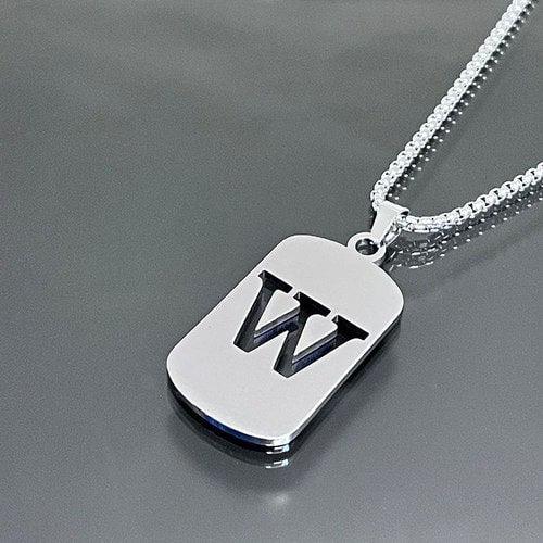 Wolfha Jewelry Square English Letter Skeleton Pendant Necklace 23