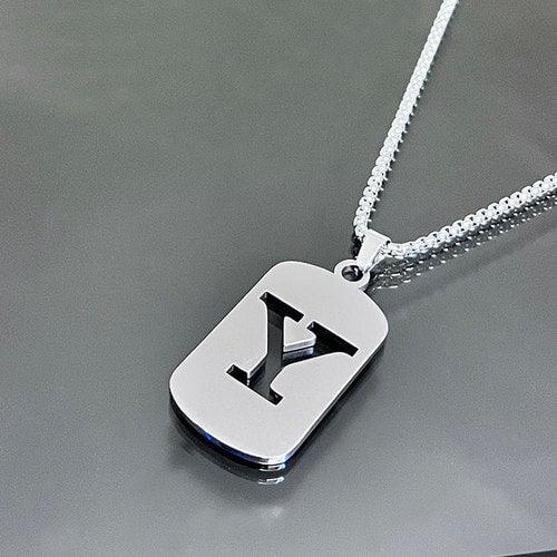 Wolfha Jewelry Square English Letter Skeleton Pendant Necklace 25