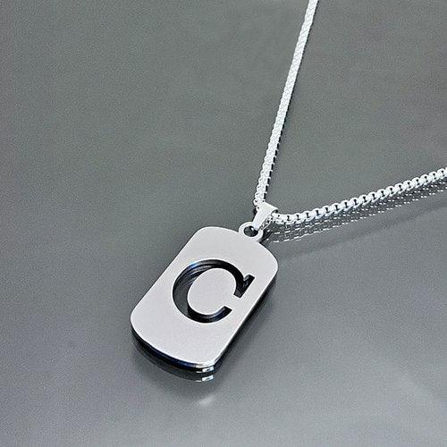 Wolfha Jewelry Square English Letter Skeleton Pendant Necklace 3