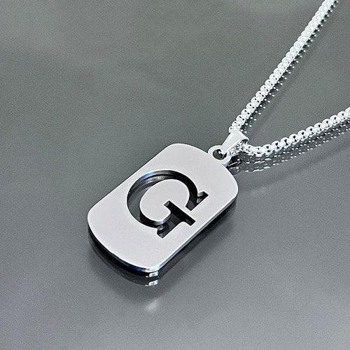Wolfha Jewelry Square English Letter Skeleton Pendant Necklace 7