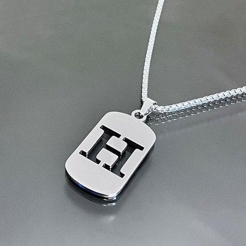 Wolfha Jewelry Square English Letter Skeleton Pendant Necklace 8