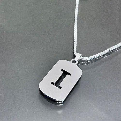 Wolfha Jewelry Square English Letter Skeleton Pendant Necklace 9