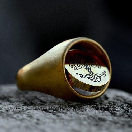 Gold on sale viking ring