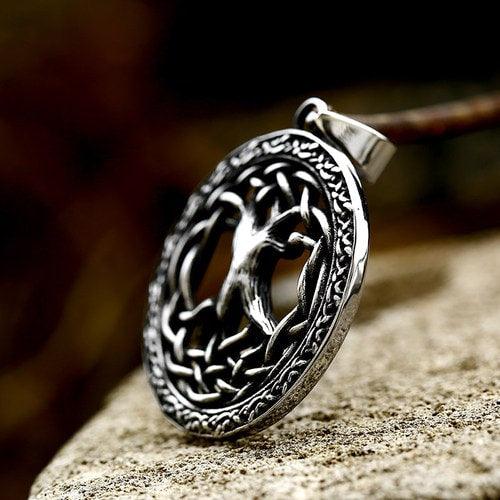 WOLFHA JEWELRY Tree of Life Stainless Steel Viking Pendant 4