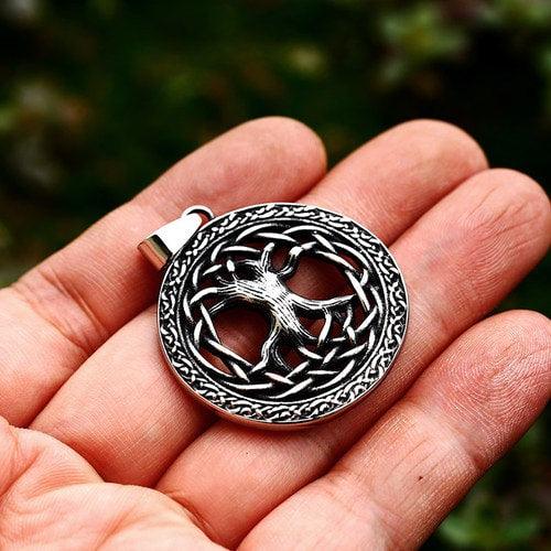 WOLFHA JEWELRY Tree of Life Stainless Steel Viking Pendant 5