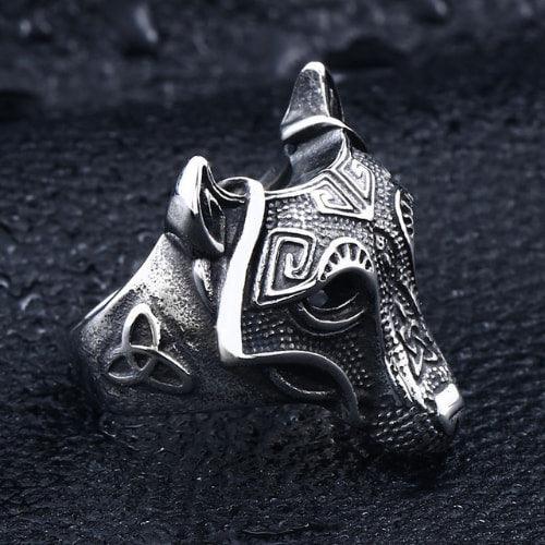 Wolfha Jewelry Viking Wolf Stainless Steel Power Ring 2