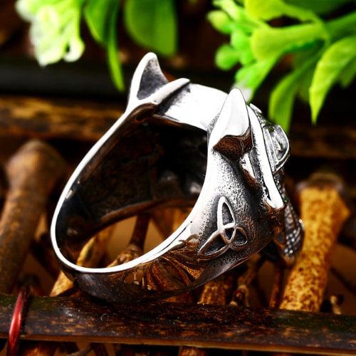 Viking Wolf Stainless Steel Power Ring - WOLFHA