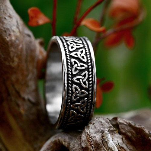 MayiaHey Wolf Head Ring, Celtic Wolf Head Ring for Men, Norse Viking Wolf  Ring Rock Wolf