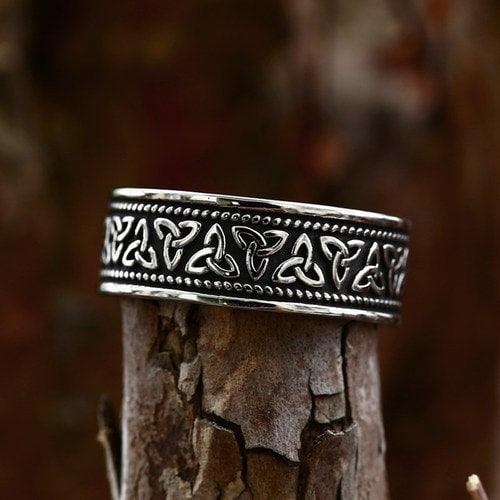 WOLFHA JEWELRY Viking Celtic Knot Stainless Steel Ring 5