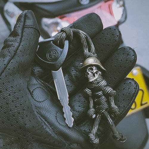 Double Sided Skull Face Knife Beads Paracord Tools EDC Lanyard