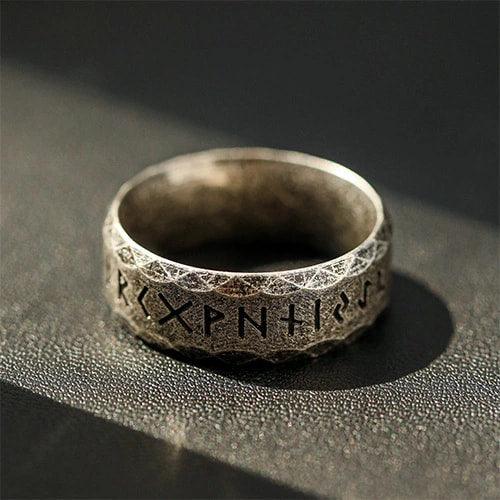 WOLFHA Vintage Viking Rune Stainless Steel Ring 6