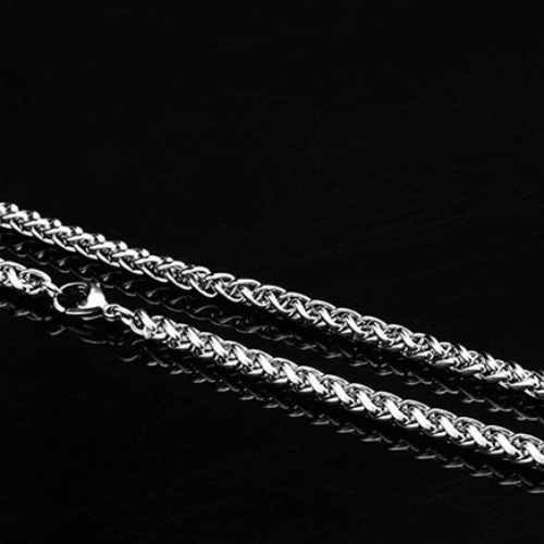 WOLFHA JEWELRY CHAIN Wheat Stainless Steel Chain Sliver 5